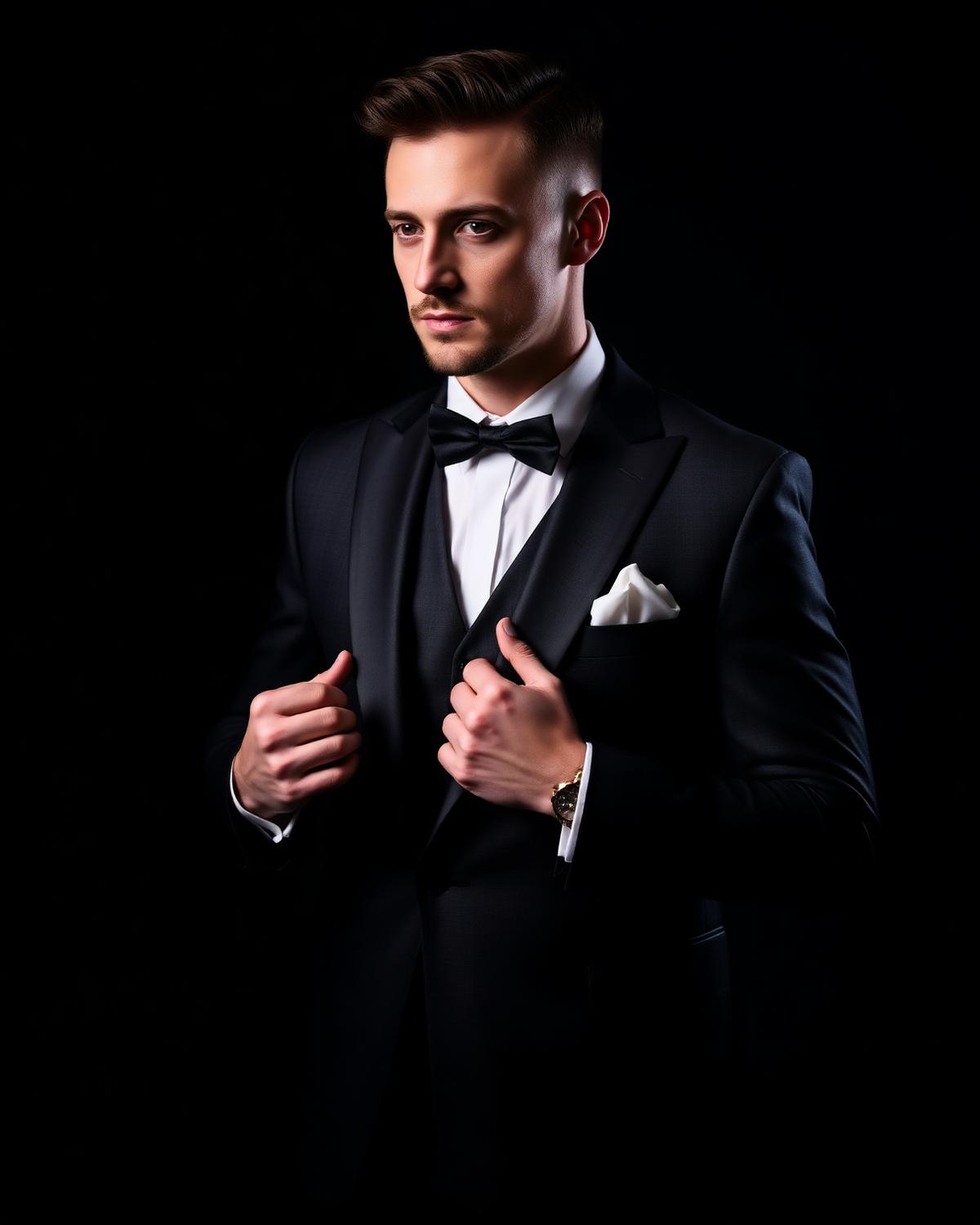 Groom in a custom-tailored wedding tuxedo by The Suit Doctor